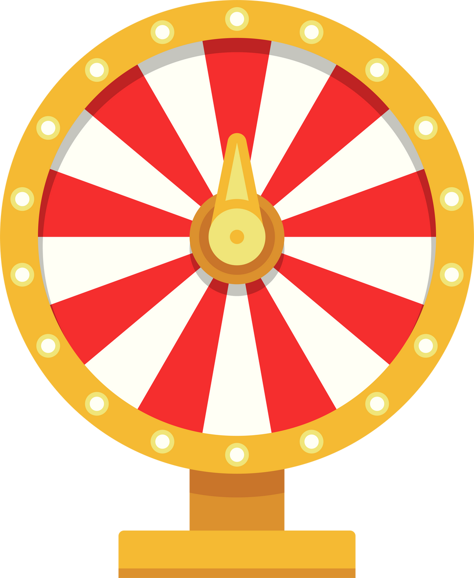 Fortune wheels flat icon Spin lucky wheel casino